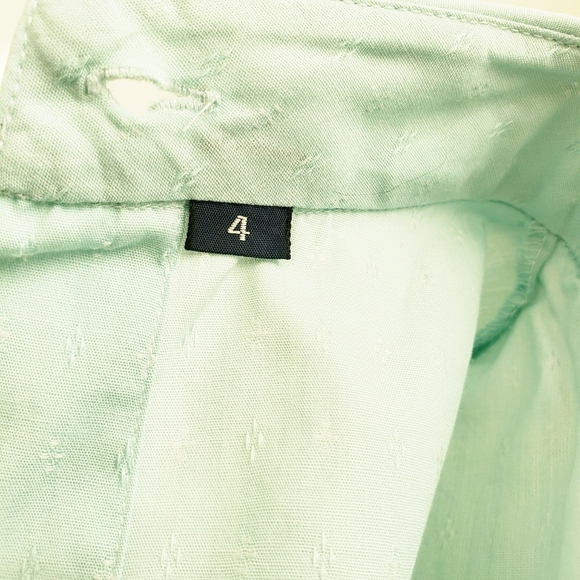 Spring Vintage Allen Solly Dress Shirt Pastel Blue Button Down Back / Size 4 - Picture 4 of 5